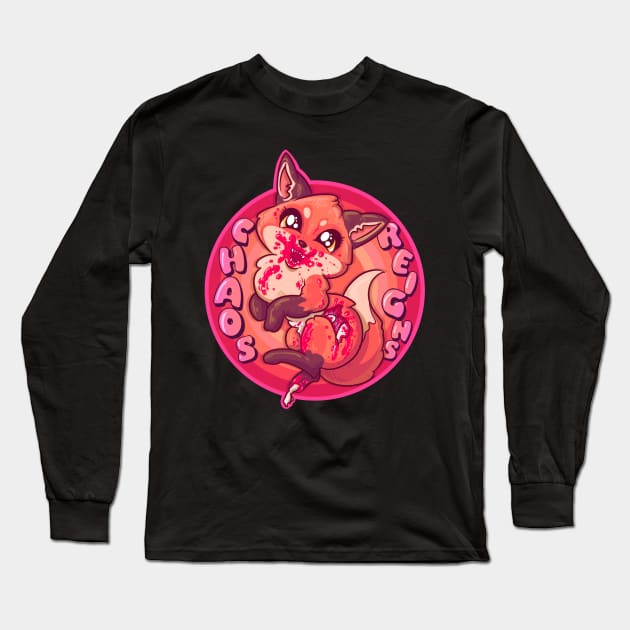 Chaos Reigns Long Sleeve T-Shirt by LVBart